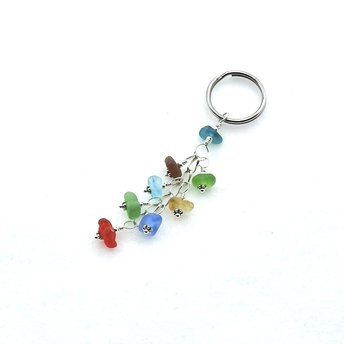 sea glass keychain for women