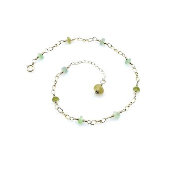 sea glass anklet for women