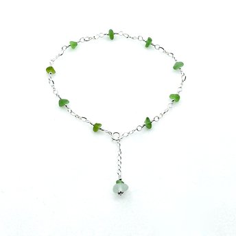 sea glass anklet for women