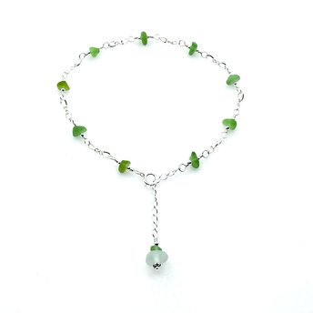 sea glass anklet for women