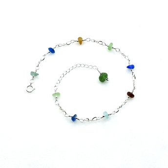 sea glass anklet