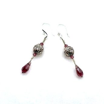 purple crystal earrings for women